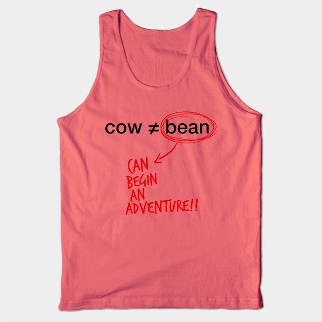 cow and bean Tank Top by byebyesally